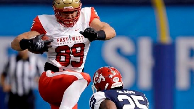 Laval tight end Antony Auclair shows he can play hurt at his pro day Article Image 0