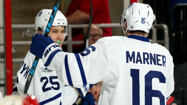 James van Riemsdyk Mitchell Marner, Gregg Forwerck/National Hockey League/Getty Images James van Riemsdyk Mitchell Marner