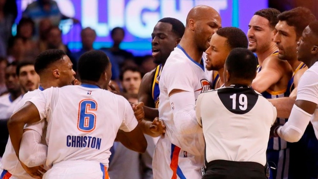 Mix-up between Thunder and Warriors, The Canadian Press Mix-up between Thunder and Warriors