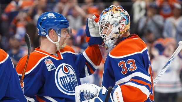 Hendricks, Talbot celebrate, The Canadian Press Hendricks, Talbot celebrate