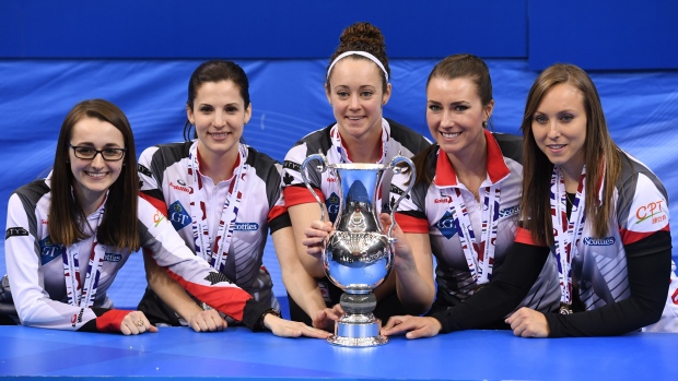 Cheryl Kreviazuk, Lisa Weagle, Joanne Courtney,  Emma Miskew and Rachel Homan