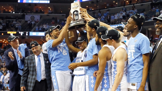 Tar Heels celebrate , Kevin C. Cox/Getty Images Tar Heels celebrate