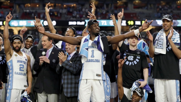 North Carolina celebrates, The Canadian Press North Carolina celebrates