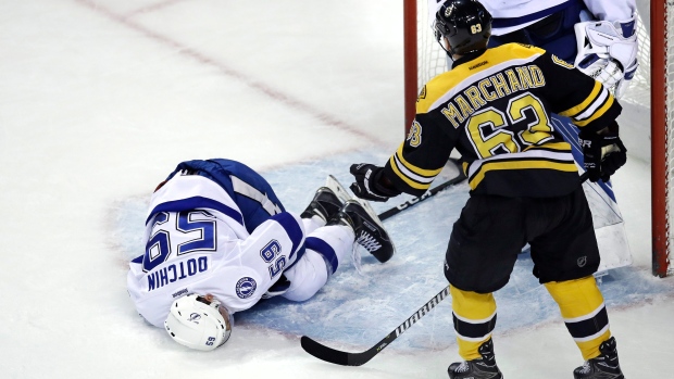 Jake Dotchin Brad Marchand, The Canadian Press Jake Dotchin Brad Marchand