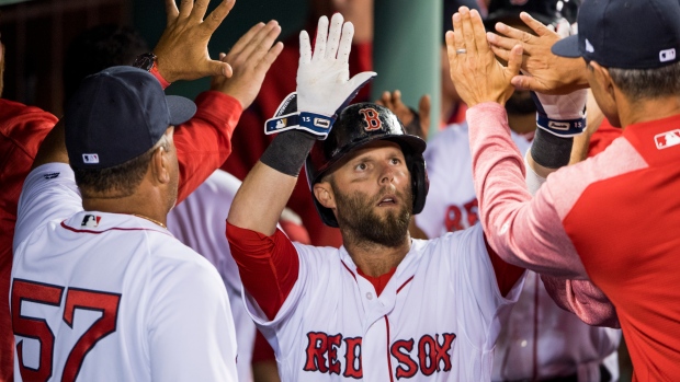 Dustin Pedroia , Michael Ivins/Boston Red Sox/Getty Images Dustin Pedroia