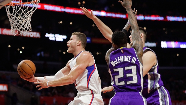 Blake Griffin, Ben McLemore and Georgios Papagiannis