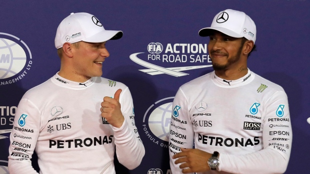 Valtteri Bottas and Lewis Hamilton, The Canadian Press Valtteri Bottas and Lewis Hamilton
