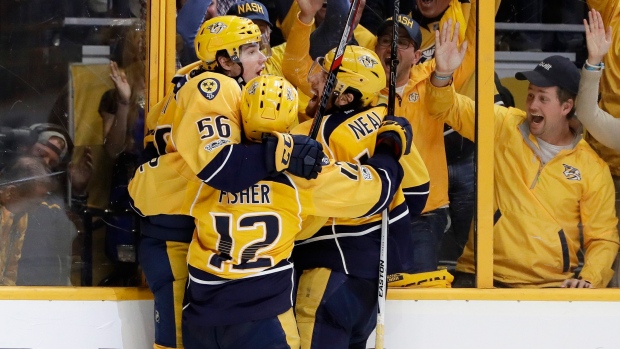 Kevin Fiala Mike Fisher James Neal