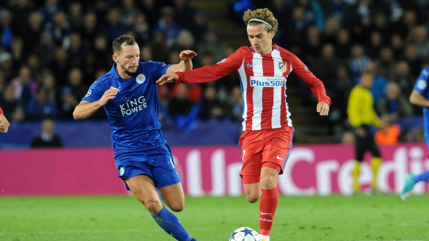 Antoine Griezmann, Danny Drinkwater, The Canadian Press Antoine Griezmann, Danny Drinkwater