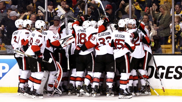 Ottawa Senators celebrate