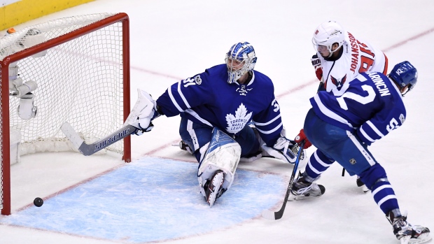 Frederik Andersen and Marcus Johansson , The Canadian Press Frederik Andersen and Marcus Johansson