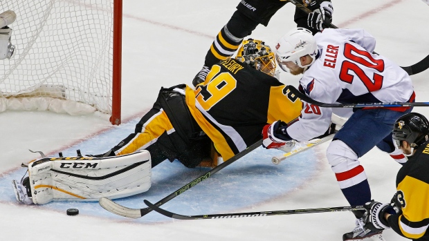 Marc-Andre Fleury and Lars Eller, The Canadian Press Marc-Andre Fleury and Lars Eller