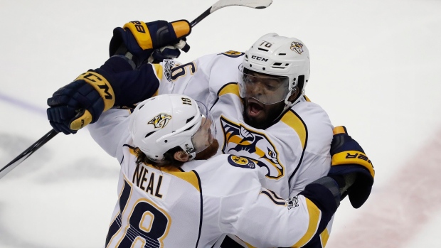 James Neal and P.K. Subban, The Canadian Press James Neal and P.K. Subban