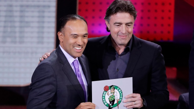 NBA Deputy Commissioner Mark Tatum and Boston Celtics co-owner Wyc Grousbeck