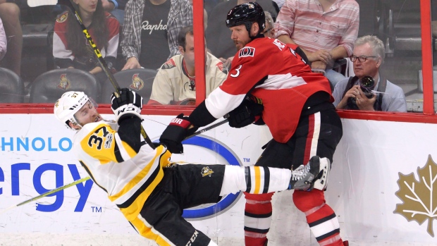 Methot checks Rowney, The Canadian Press Methot checks Rowney