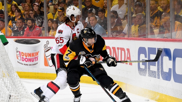 Erik Karlsson and Matt Cullen, Joe Sargent/National Hockey League/Getty Images Erik Karlsson and Matt Cullen