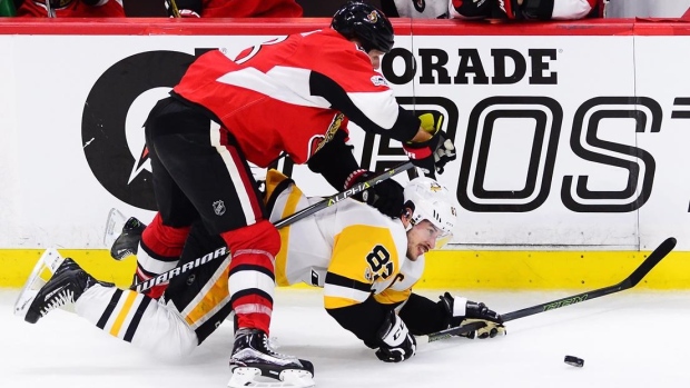 Marc Methot & Sidney Crosby, The Canadian Press Marc Methot & Sidney Crosby