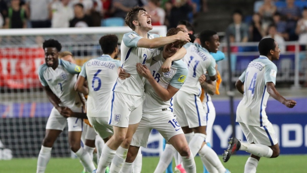 England celebrates U20 World Cup win
