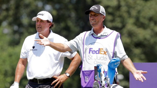 Phil Mickelson and Jim "Bones" Mackay, The Canadian Press Phil Mickelson and Jim "Bones" Mackay