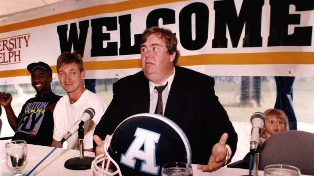 John Candy, Wayne Gretzky and Rocket Ismail John Candy, Wayne Gretzky and Rocket Ismail