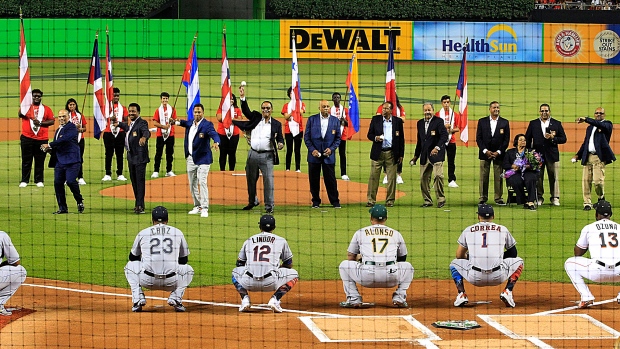 First pitch ceremony at 2017 MLB All-Star Game