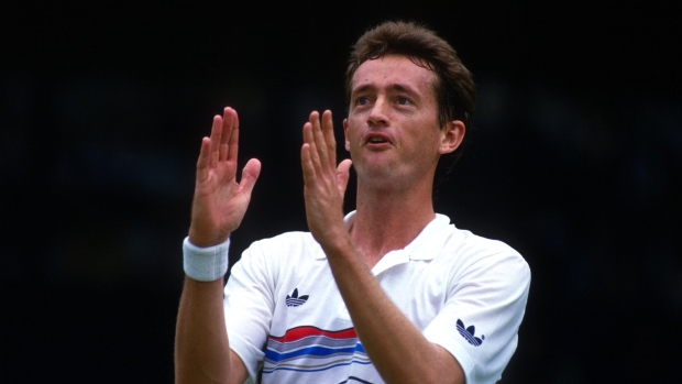 Tennis - Wimbledon Championships - Men's Singles - Second Round - Peter Doohan v Boris Becker, PA Images Archive/PA Images/Getty Images Tennis - Wimbledon Championships - Men's Singles - Second Round - Peter Doohan v Boris Becker