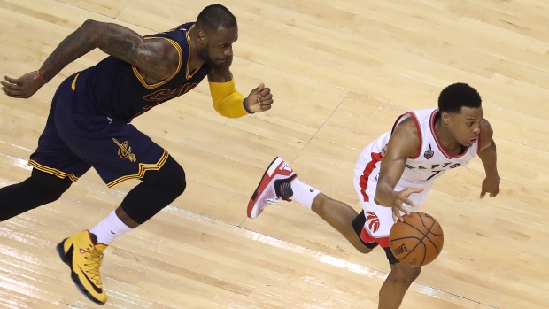 Kyle Lowry LeBron James, Steve Russell/Toronto Star/Getty Images Kyle Lowry LeBron James