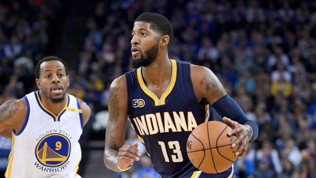 Andre Iguodala Paul George, Thearon W. Henderson/Getty Images Andre Iguodala Paul George