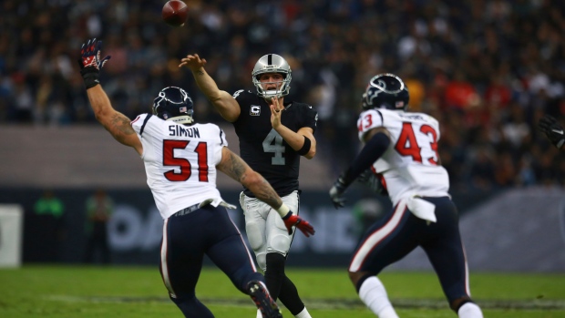 Derek Carr, Miguel Tovar/LatinContent WO/Getty Images Derek Carr
