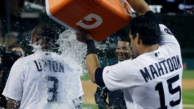 Justin Upton and Tigers Celebrate