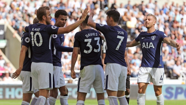 Tottenham Hotspur celebrates, The Canadian Press Tottenham Hotspur celebrates