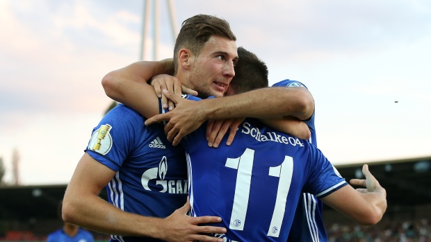 Schalke celebrates, Ronny Hartmann/Bongarts/Getty Images Schalke celebrates