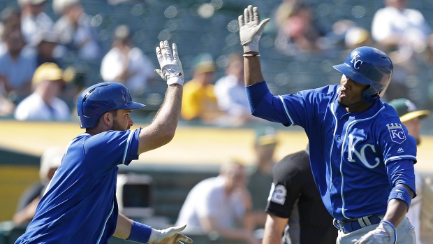 Alcides Escobar and Drew Butera