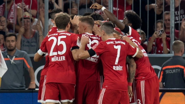 Bayern Munich celebrates, The Canadian Press Bayern Munich celebrates