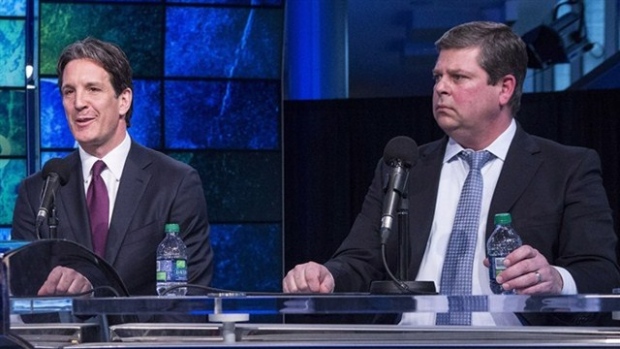 Brendan Shanahan and Dave Nonis, The Canadian Press Brendan Shanahan and Dave Nonis