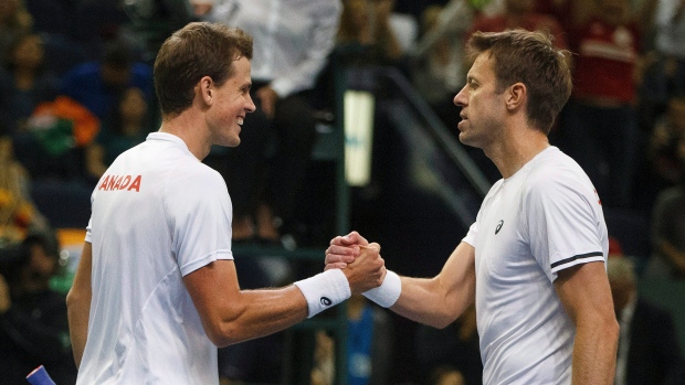 Daniel Nestor and Vasek Pospisil , The Canadian Press Daniel Nestor and Vasek Pospisil