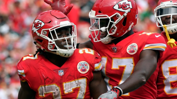 Kareem Hunt Chris Conley, The Canadian Press Kareem Hunt Chris Conley