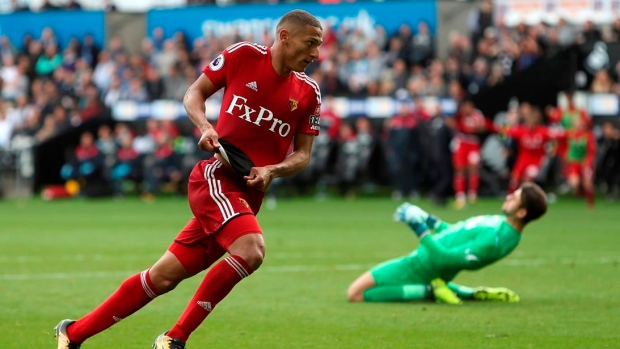 Richarlison celebrates goal, The Canadian Press Richarlison celebrates goal