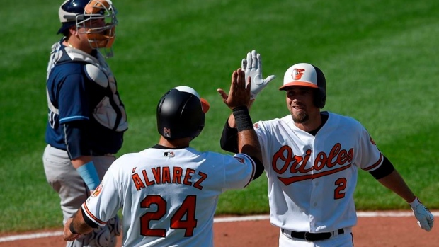 J.J. Hardy (2) and Pedro Alvarez (24)