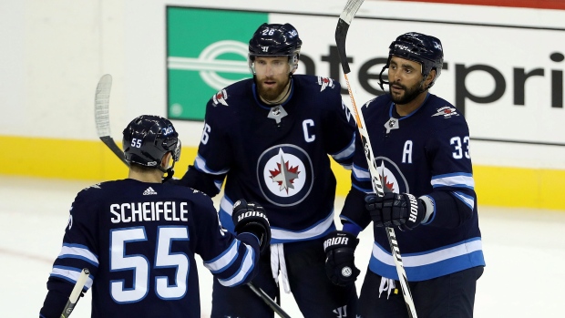 Winnipeg Jets celebrate goal