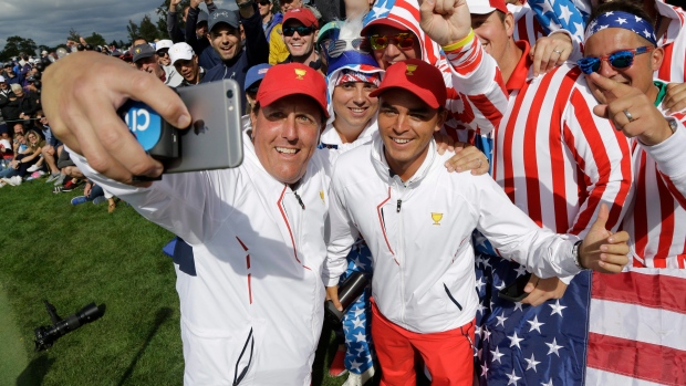 Phil Mickelson and Rickie Fowler , The Canadian Press Phil Mickelson and Rickie Fowler