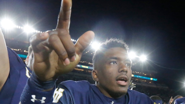 Brandon Wimbush, The Canadian Press Brandon Wimbush