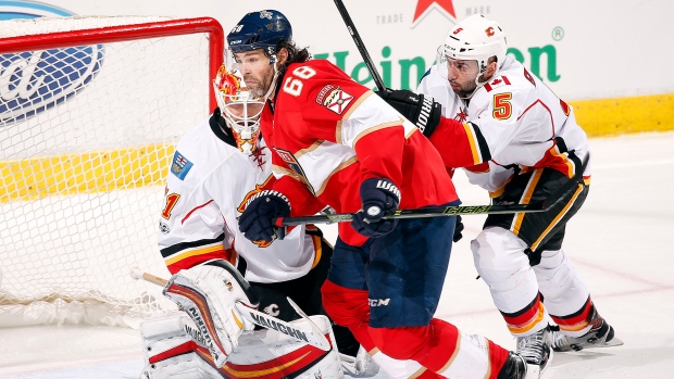 Jaromir Jagr and Mark Giordano, Eliot J. Schechter/National Hockey League/Getty Images Jaromir Jagr and Mark Giordano
