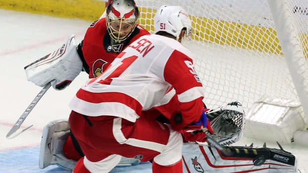 Frans Nielsen scores on Craig Anderson, The Canadian Press Frans Nielsen scores on Craig Anderson