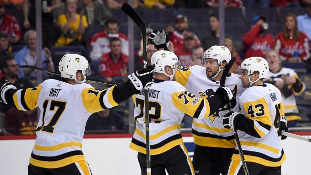 Pittsburgh Penguins celebrate goal