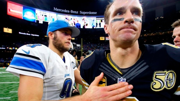 Matthew Stafford Drew Brees, The Canadian Press Matthew Stafford Drew Brees