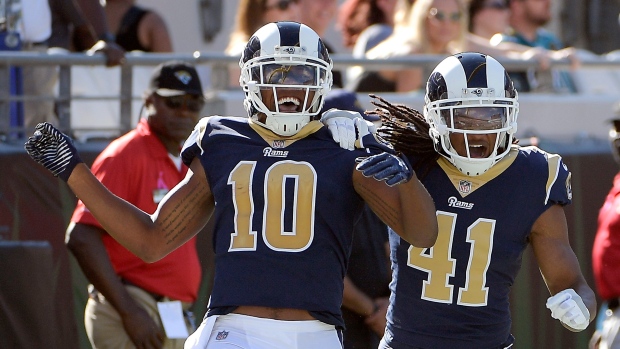 Pharoh Cooper and Marqui Christian celebrate touchdown