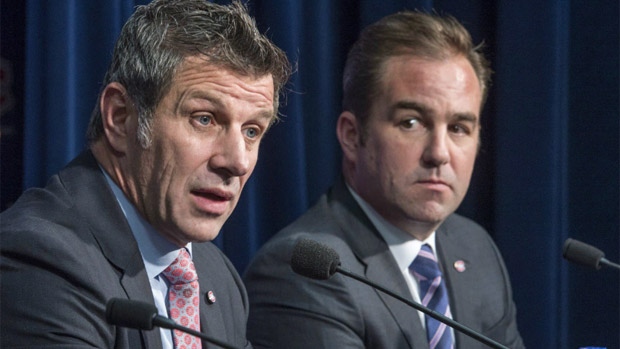 Marc Bergevin and Geoff Molson, The Canadian Press Marc Bergevin and Geoff Molson
