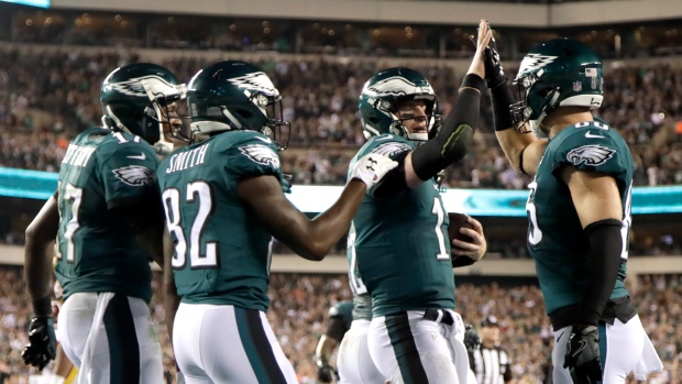 Carson Wentz and Eagles Celebrate