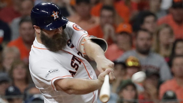 Evan Gattis, Houston Astros, The Canadian Press Evan Gattis, Houston Astros